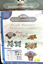 STENCIL PER DECORAZIONI  CARTAMODELLO FIORI E FOGLIE COD.67415 STAMPERIA