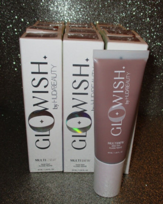 12x GloWish by Huda Beauty Multi Dew Skin Tint 1.35 oz Full Size DEEP TAN 10