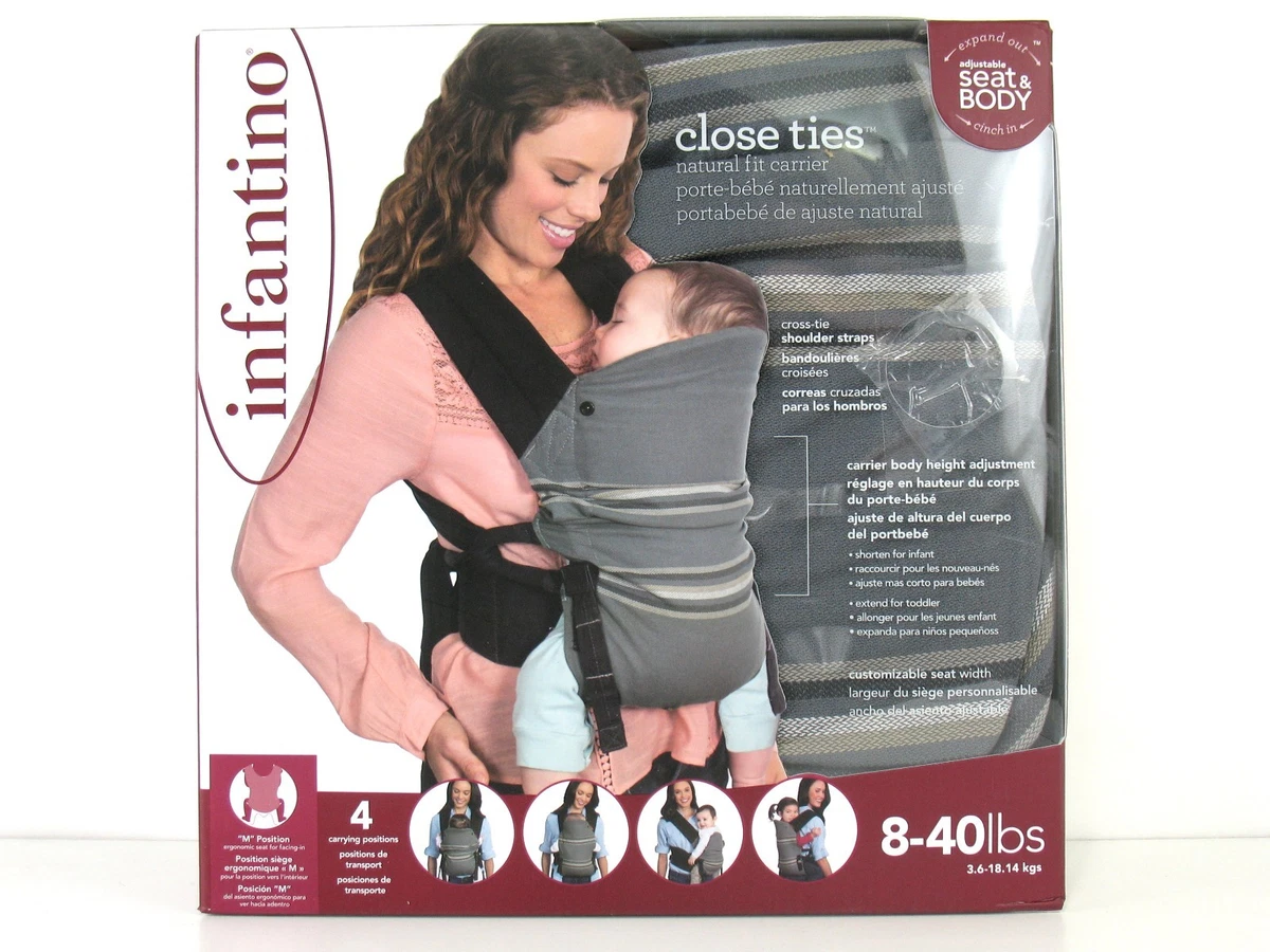 Infantino Close Ties Natural Fit Baby Carrier 8 40 lbs Brand New