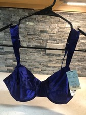 VTG NWT Lily of France Violet Bra 34C 94 Nylon Loops Frame Wide Strap purple