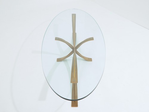 Michel Mangematin large bronze coffee table 1962 - Picture 6 of 9