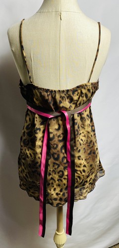 FLEURISH WOMENS BABYDOLL LENGERIE CHEMISE ANIMAL PRINT SIZE XL - Picture 4 of 4
