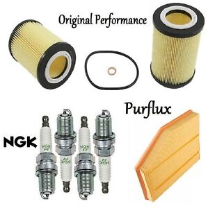 Tune Up Kit Air Cabin Oil Filters Spark Plugs FIT BMW 530xi E60; E61 2006-2007
