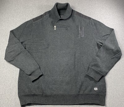 Urban District By Angelo Litrico Men's Twist Collar Sweater Size XXL  Dark Gray