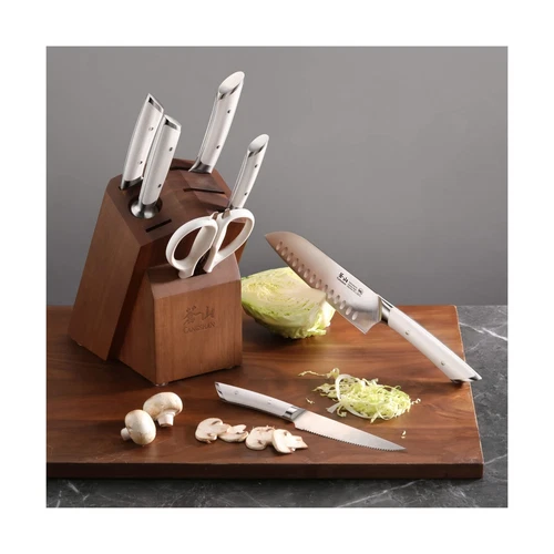 Cangshan HELENA Series German Steel Forged Knife Block Set (8-Piece, White) - Picture 7 of 9