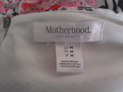 MOTHERHOOD SIZE MEDIUM WHITE DRESS WITH COLORED DESIGN - Picture 4 of 4