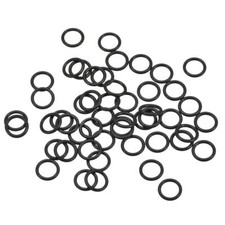 Fluorine Rubber O Rings, 8mm OD, 6mm ID, 1mm Width, Seal Gasket Black 50Pcs