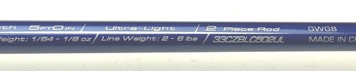 Zebco Rod Special. 4 Rods 5’ UL Casting 2 pc 2-RED / 2-BLUE - Picture 4 of 4
