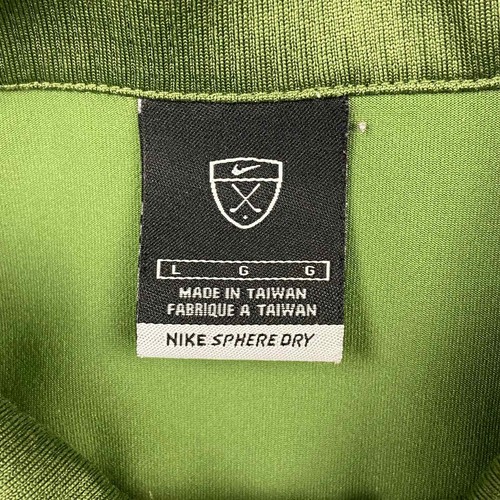 Nike Sphere Dry Polo Shirt Mens Large Golf Short Sleeve Green 1/4 Button Up - Picture 6 of 11