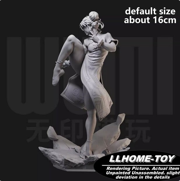 Chun-Li Cheongsam Fighter Resin 3D Printed DIY Model Kit