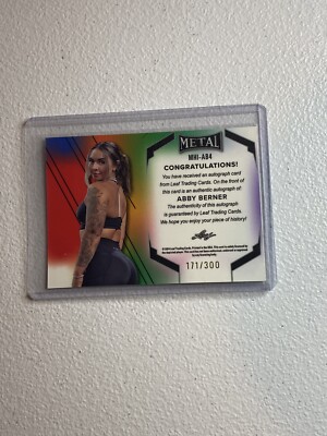 Abby Berner 2024 Leaf Metal Inscriptions #MHI-AB4 Blue Auto 171