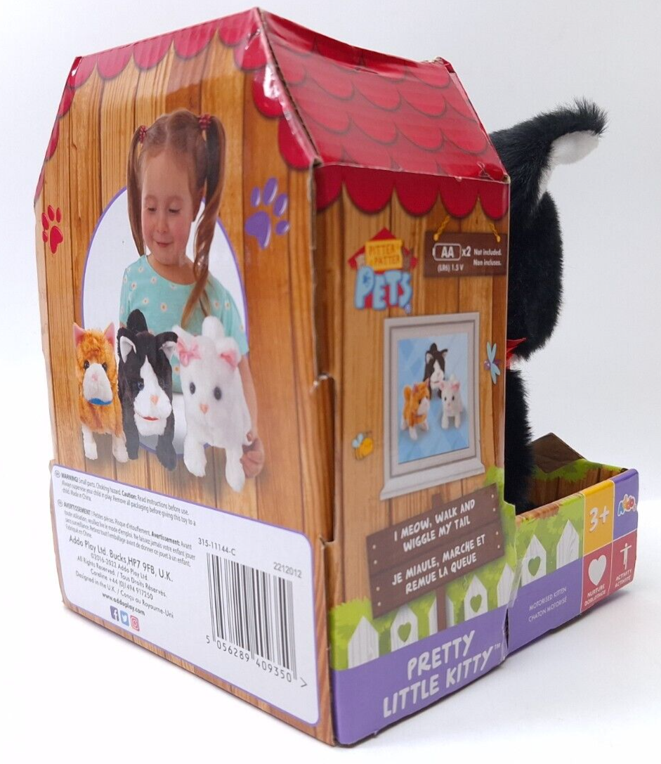 Pitter Patter Pets Pretty Little Kitty Motorized Meows Walks Wiggles Tail Addo eBay