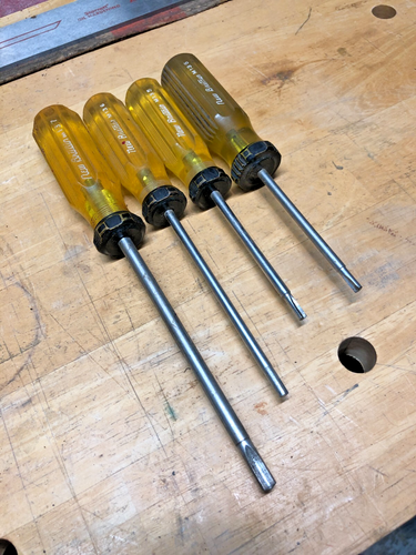 Corvette Garage Clutch Head Screwdriver Set - 4 Piece Specialty Tool Kit