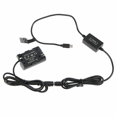 USB 3.1 Type-C to LP-E6 DR-E6 Dummy Battery Adapter Cable for Canon R5 70D 5D IV