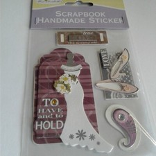Miss Elizabeth's 4 Pc. Scrapbook Dimensional Wedding Stickers