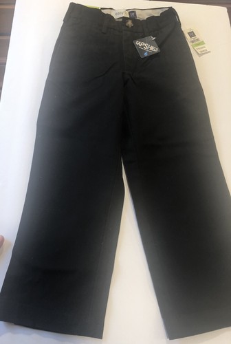 NWT Gap Kids Black khakis easy fit black pants size 5 slim with adjustable waist - Picture 3 of 8