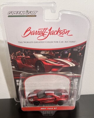 Greenlight 1:64 Car Barrett Jackson 2017 FORD GT Liquid Red White Racing Stripes