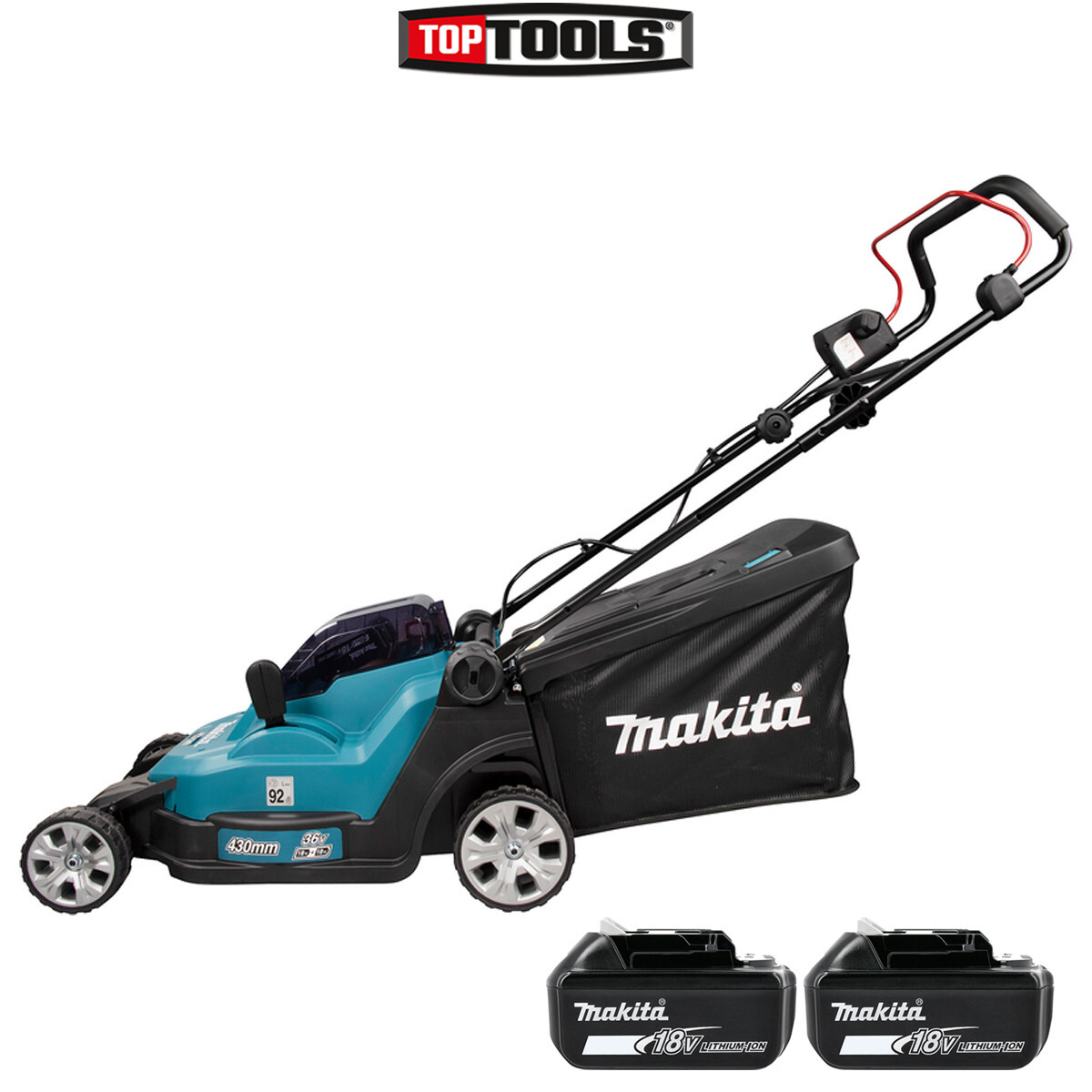 Makita DLM432 18V / 36V LXT Cordless Lawn Mower With 2 x 5AH Batteries