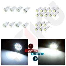 White LED Instrument Dash Panel Light Lamps T5 T10 Repair Kits For Toyota Camry