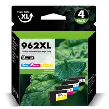 4Pack 962XL Printer Ink For HP OfficeJet Pro 9010 9015 9015e 9016 9018 9020 9025