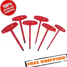 Wiha Tools 33490 6 Piece Insulated T-Handle Hex Screwdriver Set - Inch