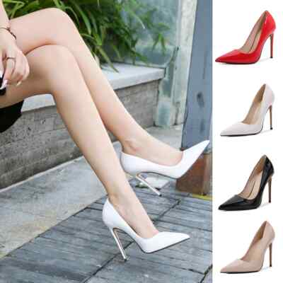 12 CM Mens Heels Basic Pumps Patent Leather Stiletto Trans Drag Queen Lady Shoes