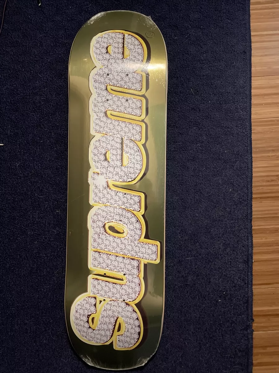 Supreme BLING Box Logo Gold Skateboard Deck 8.25