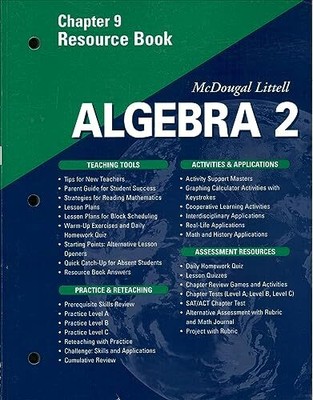 McDougal Littell Algebra 2, Chapter 9..., holt-mcdougal