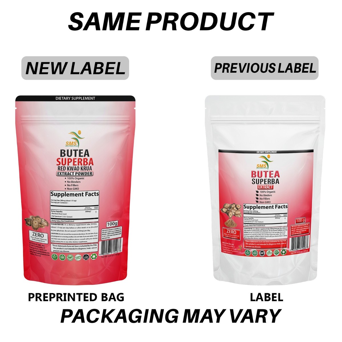 Poudre D'extrait De Butea Superba 10:1 - 100% Pur - Qualité Alimentaire Biologique - Date D'expiration Avril 2027