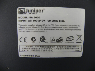Juniper Networks SA2000 Secure Security Appliance   UK VERKÄUFER KOSTENLOSER VERSAND #1B