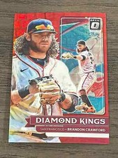 2022 Donruss Optic Pandora Red Prizm Diamond Kings Brandon Crawford #26 15/99