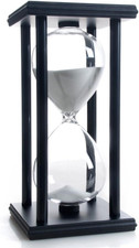 Hourglass 60 Minutes White Sand Timer, Black ...