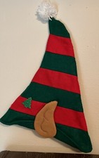 Christmas Elf Hat With Ears - EUC
