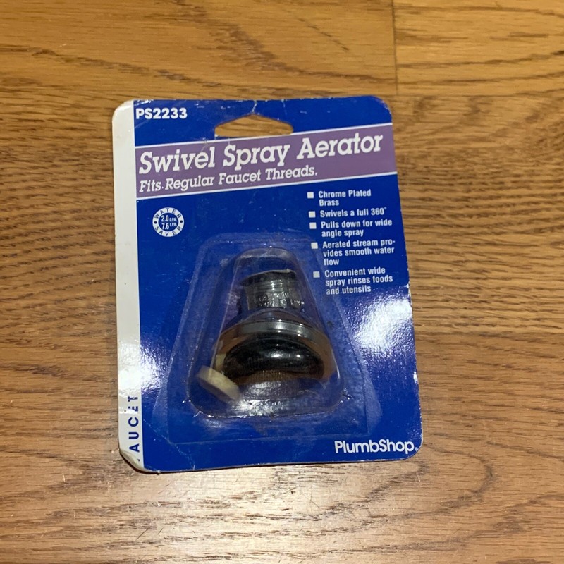 PS2233 Swivel Spray Aerator Plumbshop Chrome Plated Brass Regular Faucet Threads