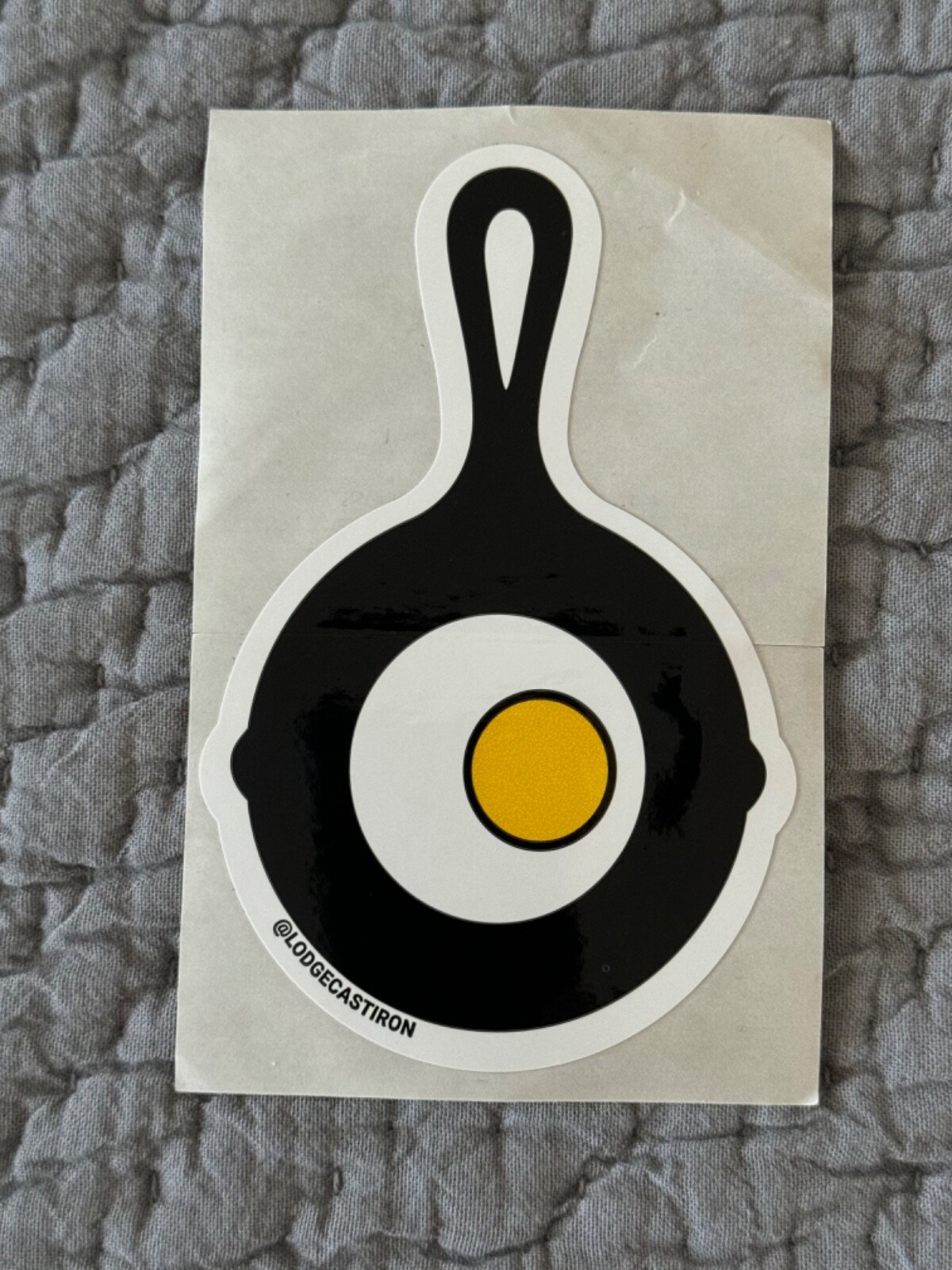 Lodge Cast Iron Fried Egg in Pan Logo Vinyl Sticker New Collectors Item