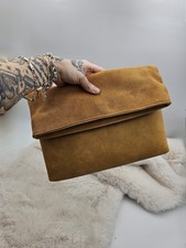 Moda Luxe Mustard Yellow Clutch Leather Blend Exterior Boho Festival Vibes Bag