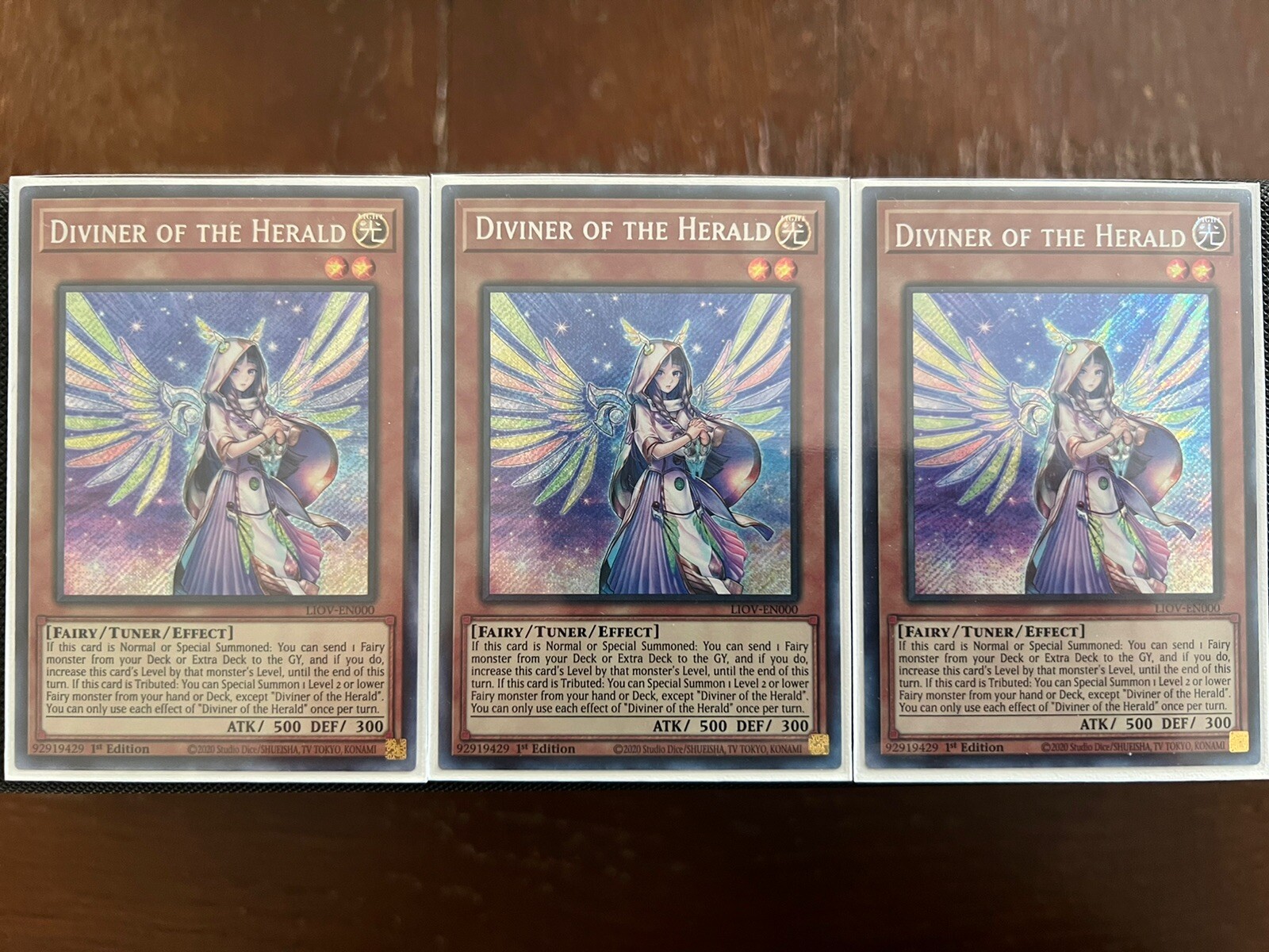Diviner of the Herald LIOV-EN000 1st Edition Near Mint Playset (3x Copies)