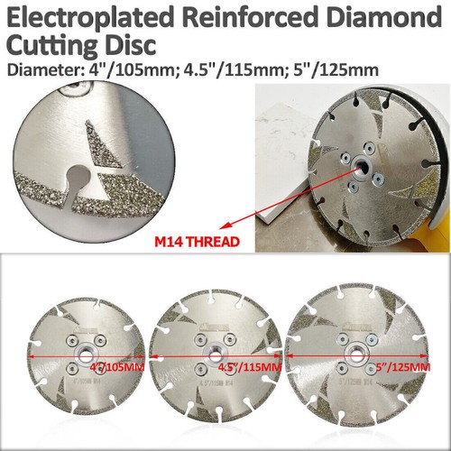 1pc Coated Diamond Cutting & Grinding Disc M14 flange with Protection Saw Blades - Picture 2 of 9
