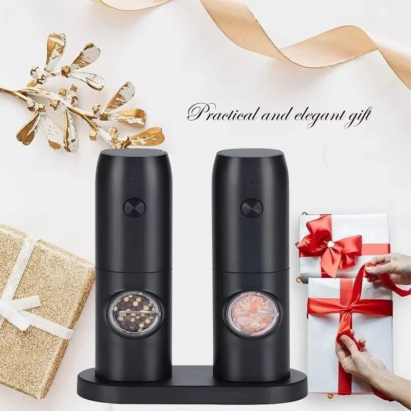 USB Rechargeable Electric Salt & Pepper Grinder Adjustable Coarseness Mill