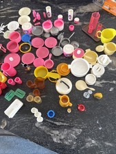 Vintage Barbie Accessories Lot Cups  Food Dishes And Other Random Items 1980s