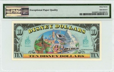 1990 $10 Disney Dollar Minnie Mouse DIS20 PMG 67 EPQ | eBay