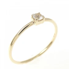 Authentic K10YG White Topaz Ring  #260-006-646-9568