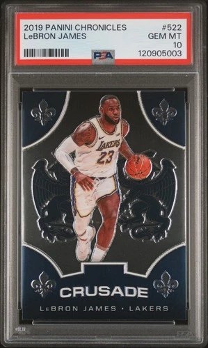 2019-20 Chronicles LeBron James Crusade #522 Lakers PSA 10 Spr Clean Card n Slab