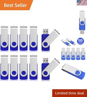 Affordable 10 USB Drives 16GB - Easy to Use, Wide Compatibility, Swivel Design
