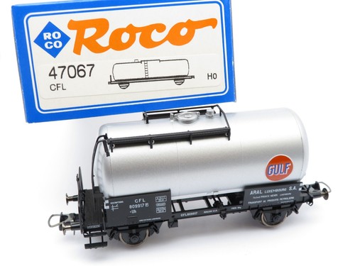 349HO /3 - Roco H0 47067 k - Kesselwagen GULF silber der CFL - top in OVP | Zustand: Gebraucht
