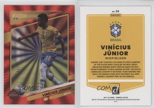 2021-22 Panini Donruss Road to Qatar Holo Red Laser /99 Vinicius Junior Jr #26