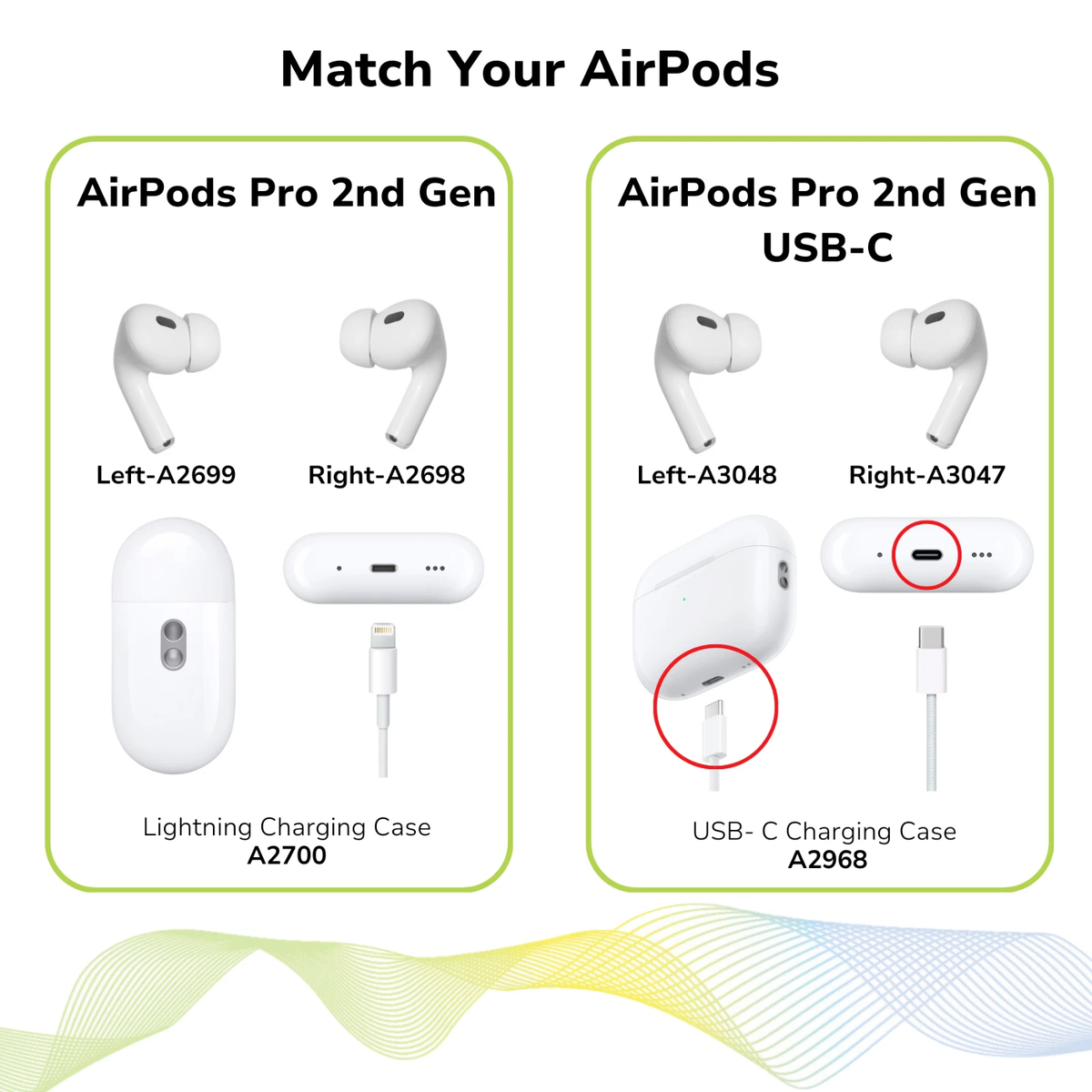 Earbuds For Apple AirPods Pro 2nd Generation Lightning A2698 Right
