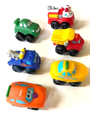 Tonka Chuck & Friends Soft Cars, 2.5'' Mini Chunky Cars & Trucks - 6 Vehicles