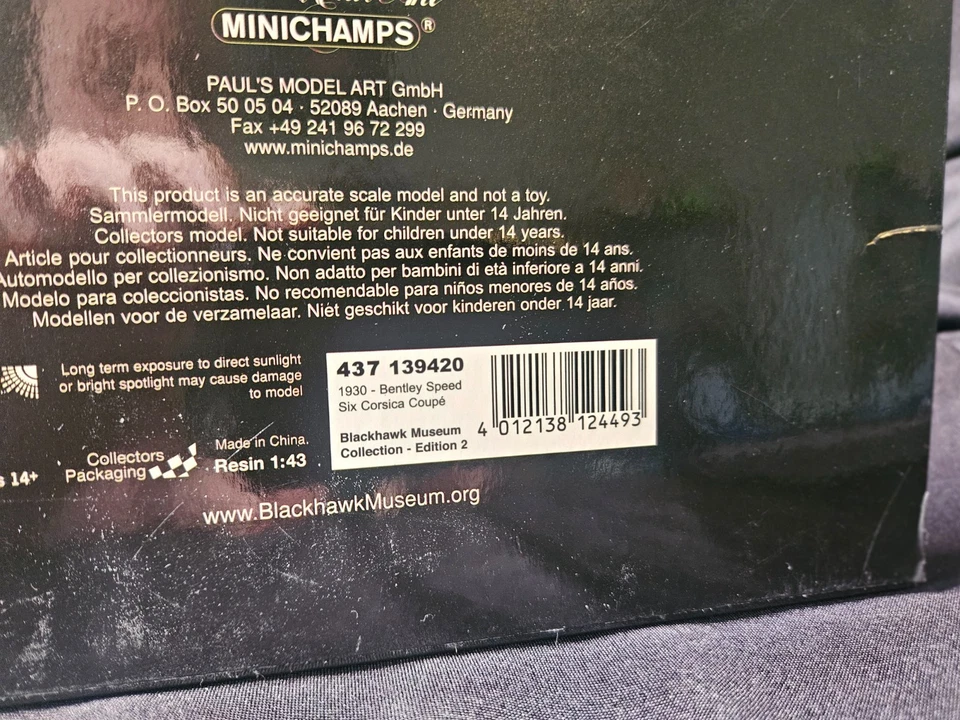 MINICHAMPS 1930 Bentley Corsica Maroon 1:43 Scale Inv. #5697 - Image 4 of 4