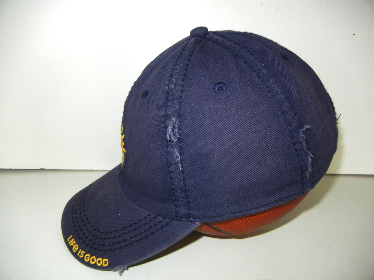 LIFE IS GOOD Blue/Yellow SMILING-SUNSHINE BASEBALL HAT Happy  display picture 1